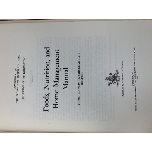 VTG Textbook Foods Nutrition Home Management Recipes Manual 1956 Canada 8793 - Picture 4 of 9